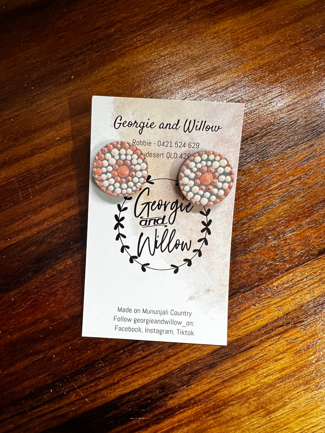 Hand Painted Stud Earrings