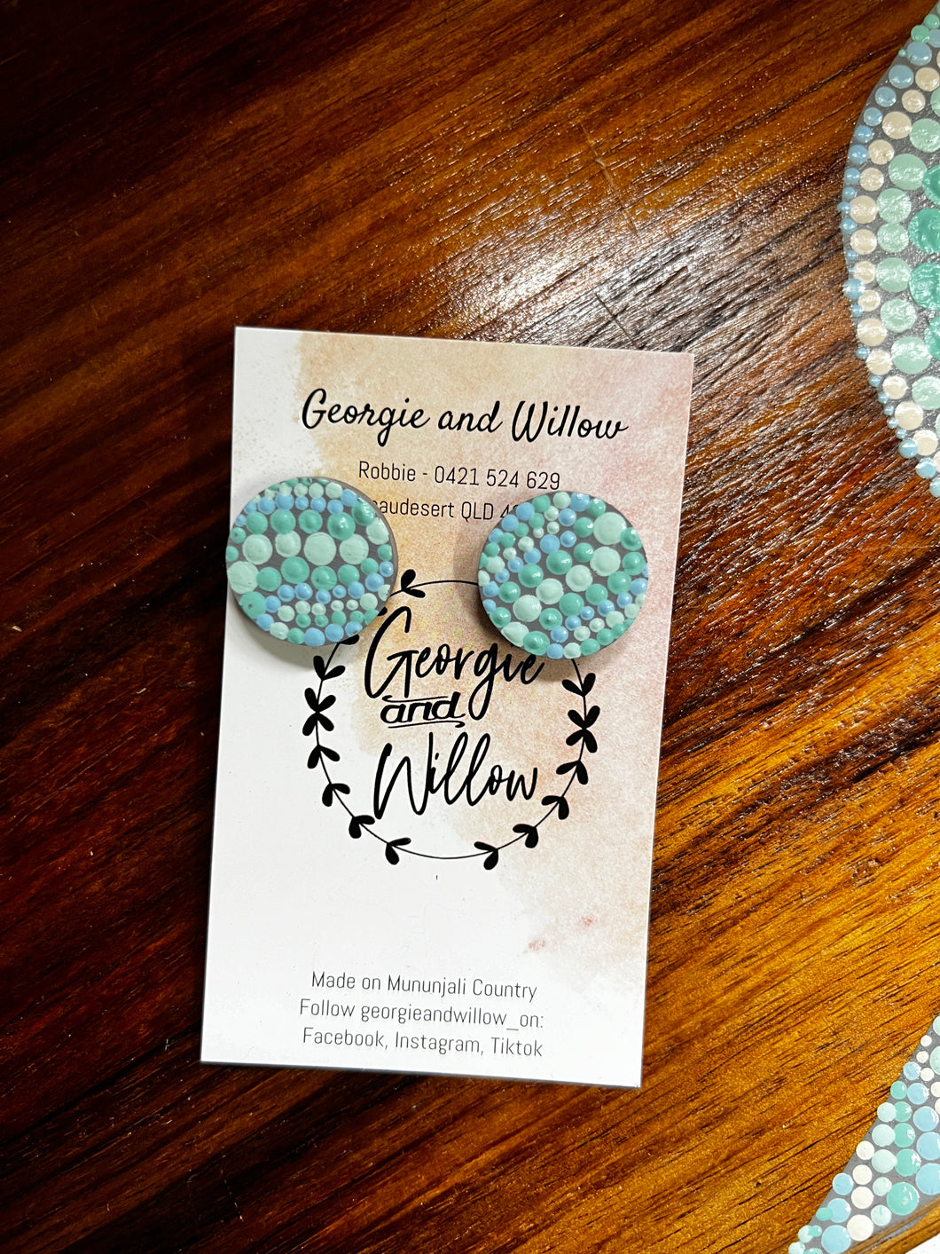 Hand Painted Stud Earrings