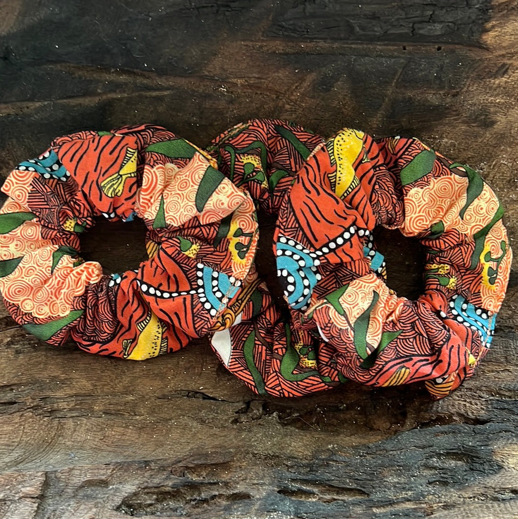 New! Indigenous Fabric Scrunchies