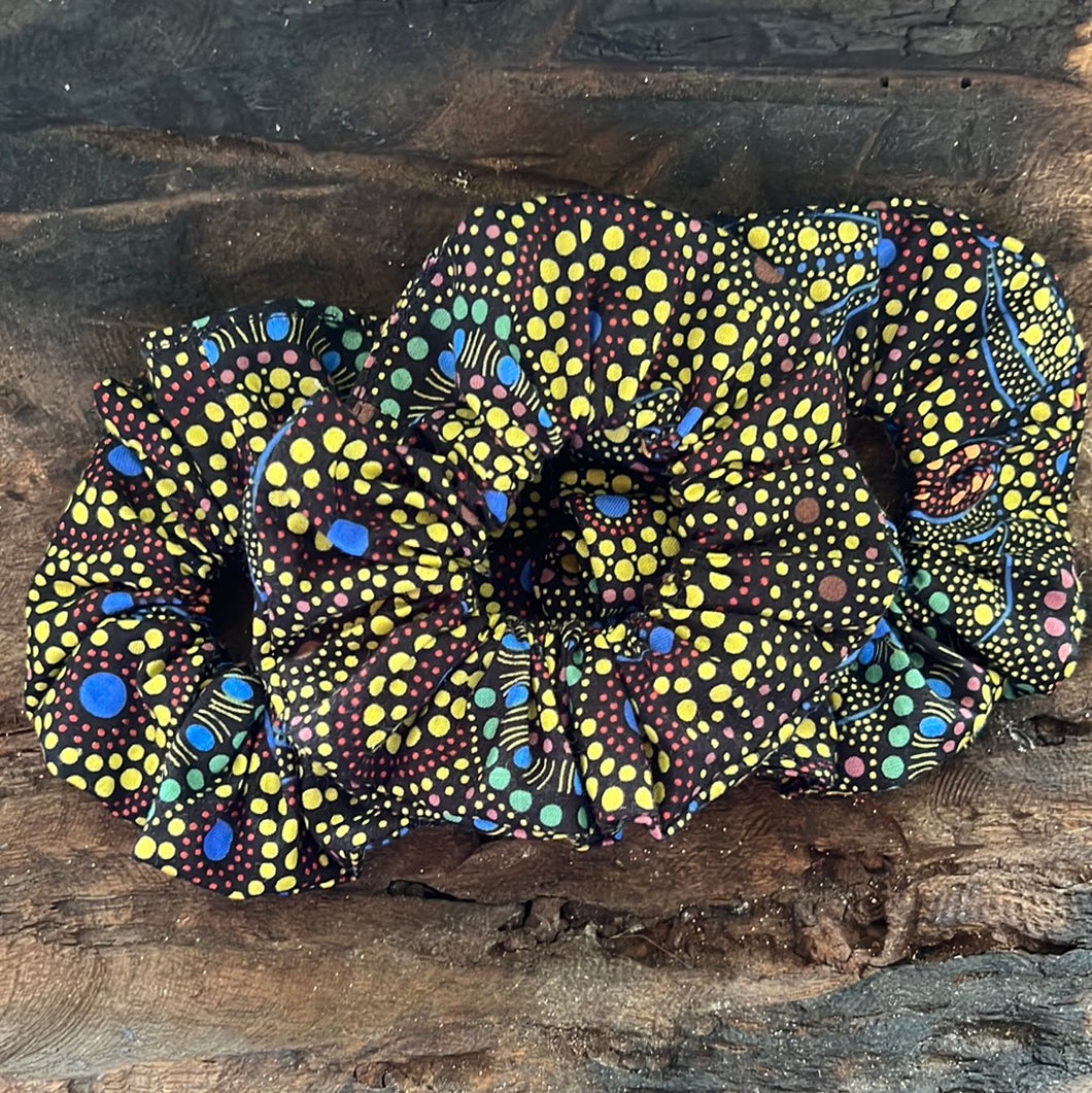 New! Indigenous Fabric Scrunchies